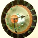 "Emerald Bubbles" wall clock